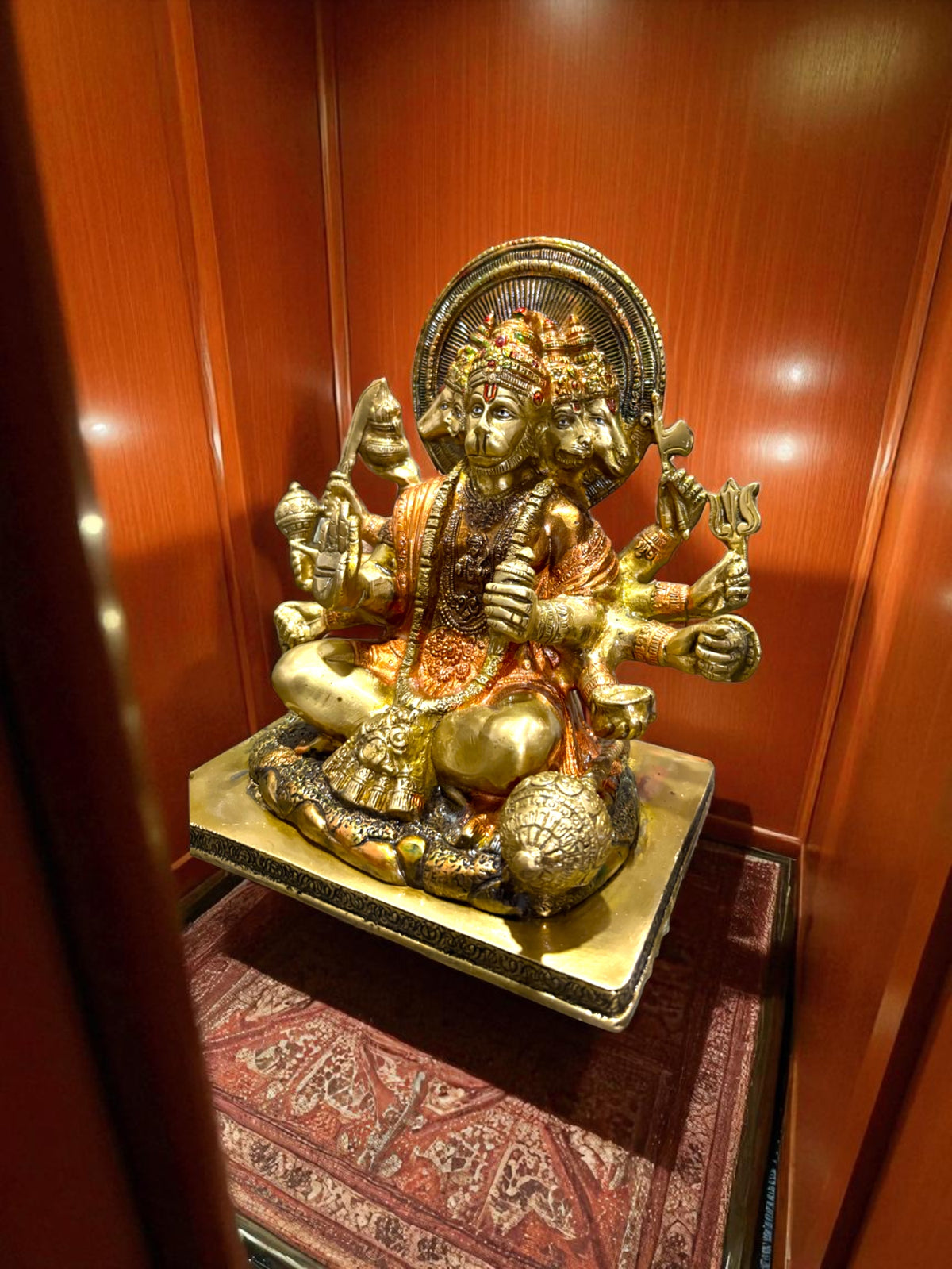 पंचमुखी हनुमान '10 इंच' (शुद्ध पीतल)