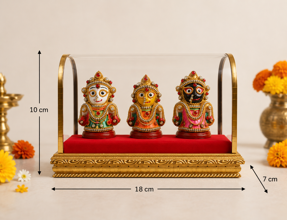 Jagannath Trio Idol with Protective Dome