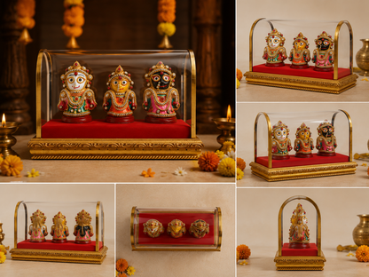Jagannath Trio Idol with Protective Dome