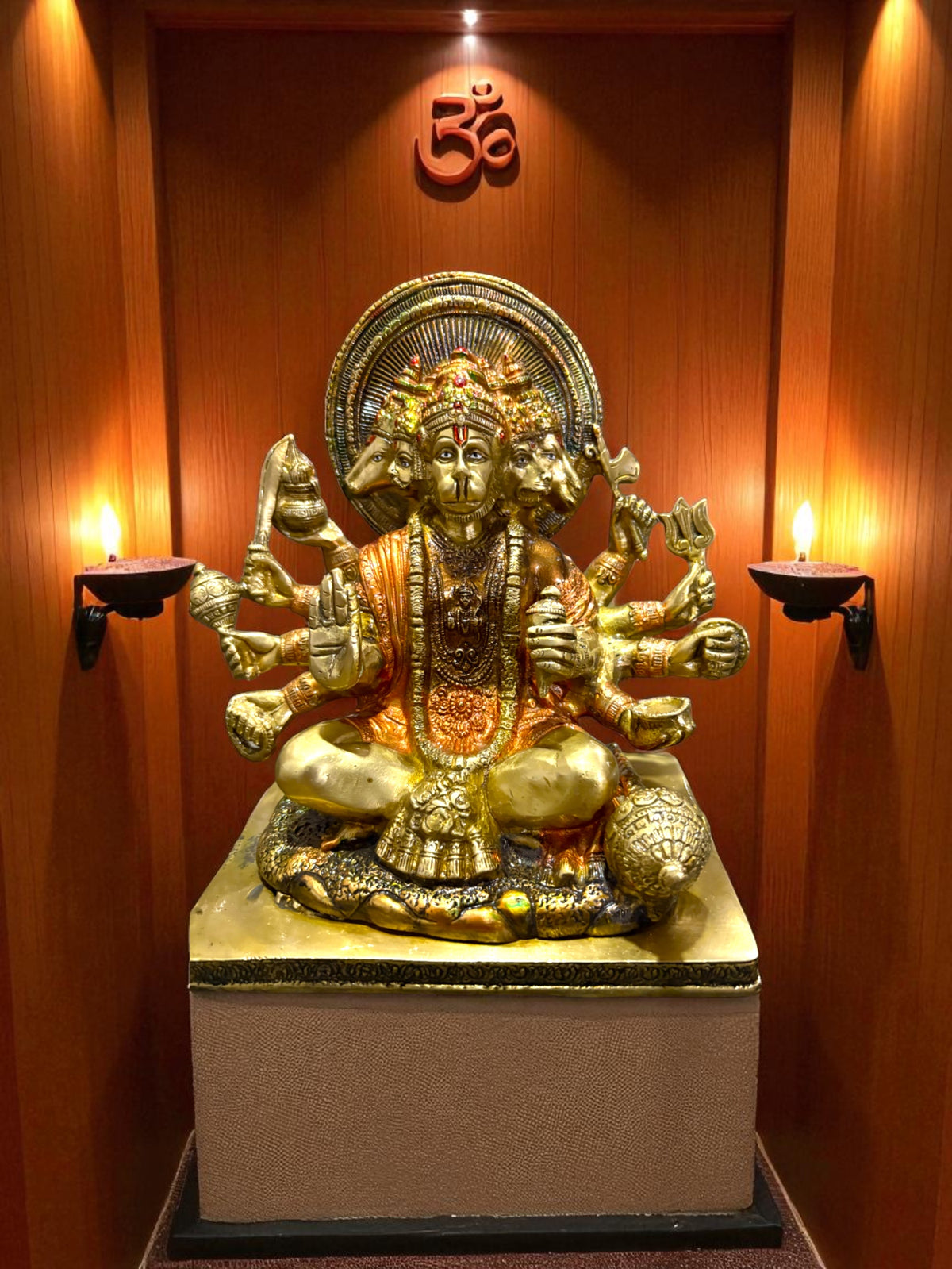 पंचमुखी हनुमान '10 इंच' (शुद्ध पीतल)